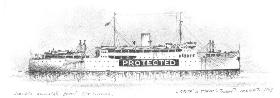 1943 - 'Citta' di Tunisi' - trasporto ammalati
